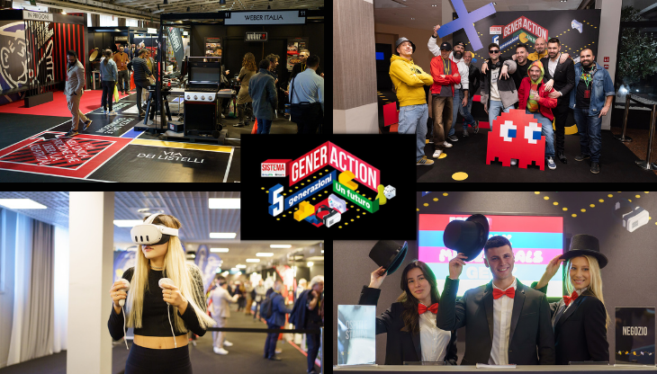 Alcuni momenti della Fiera B2B Sistema ispirata al tema “GenerAction: 5 generazioni, un futuro”