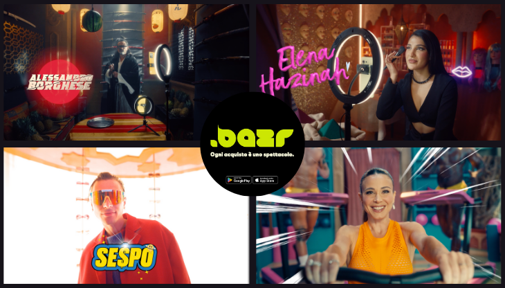 Alcuni frame dal nuovo spot Bazr