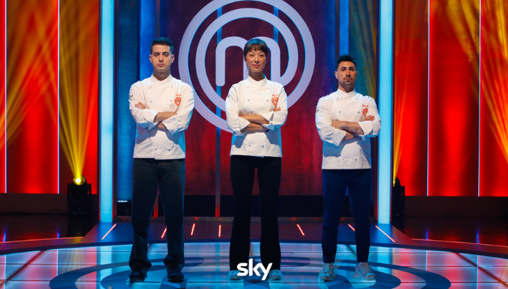 I finalisti di Masterchef 14. Da sinistra Jack, la vincitrice Anna Yi Lan Zhang e Simone