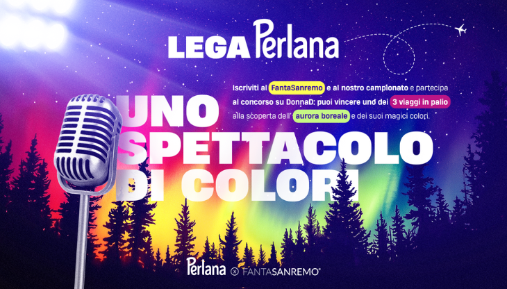 Perlana presente come main sponsor del FantaSanremo e con una sua lega