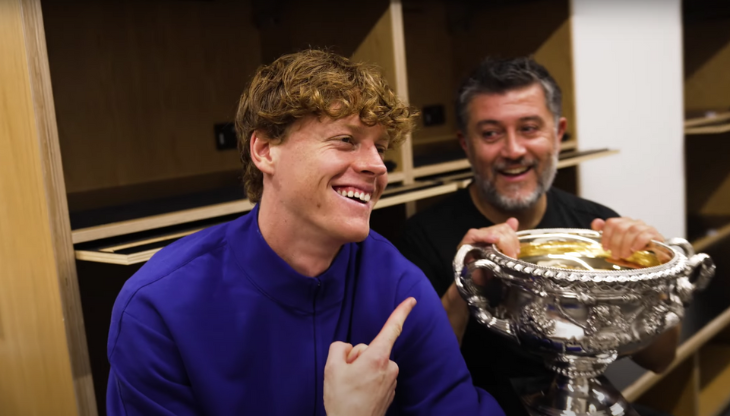 Un estratto dal vlog della vittoria agli Australian Open sul canale ufficiale Youtube di Jannik Sinner
