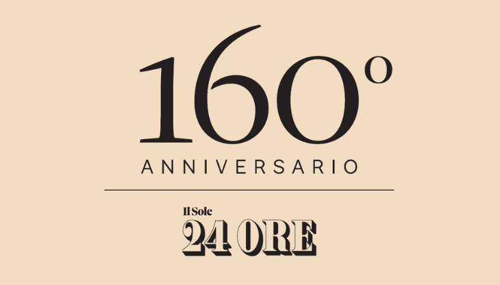 Il logo realizzato per i 160 anni de Il Sole 24 Ore