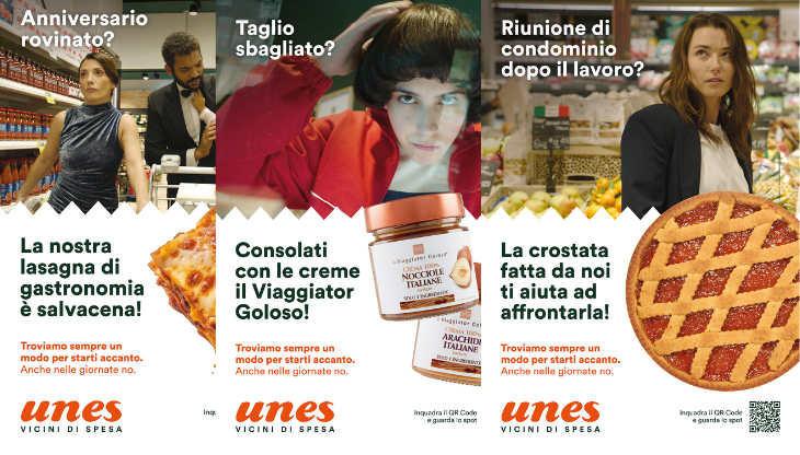 Banner della nuova campagna Unes firmato BBDO