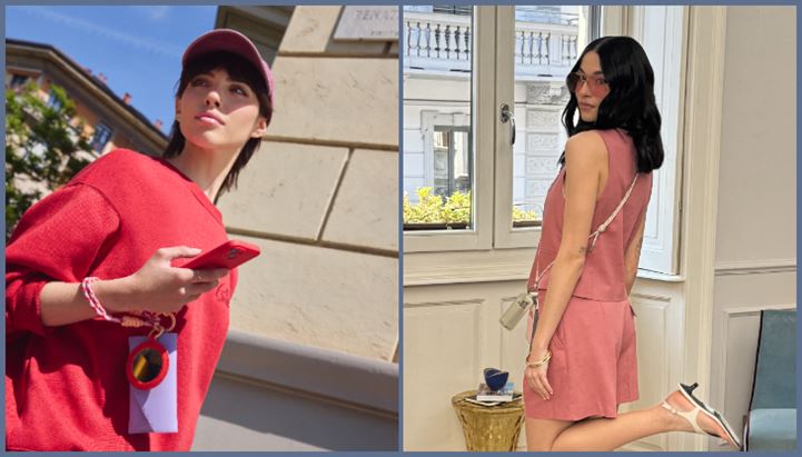 La collezione Pupa indossata a sinistra da una modella e a destra dall'influencer Giorgia Radaelli