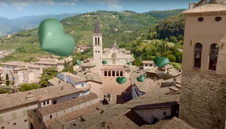 Un'immagine dal nuovo spot della Regione Umbria