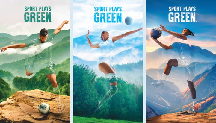Alcuni dei soggetti della campagna “Sport Plays Green” di Erreà