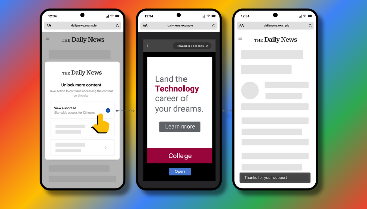 Google Offerwall: un esempio (immagine dal blog di Google)