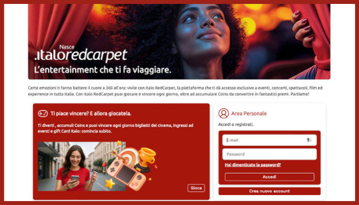 Nasce “Italo RedCarpet - L’entertainment che ti fa viaggiare”