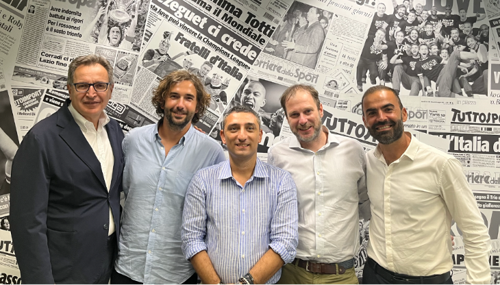 Da sinistra Valerio Gavigilia, Giovanni Businello, Renato Maisani, Giuseppe Langfelder e Daniele Morena