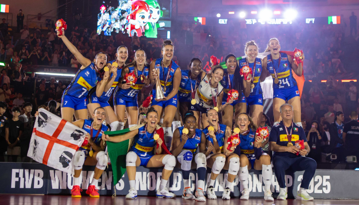 La Nazionale femminile di pallavolo, campione del mondo 2025 (credit: FIPAV) 