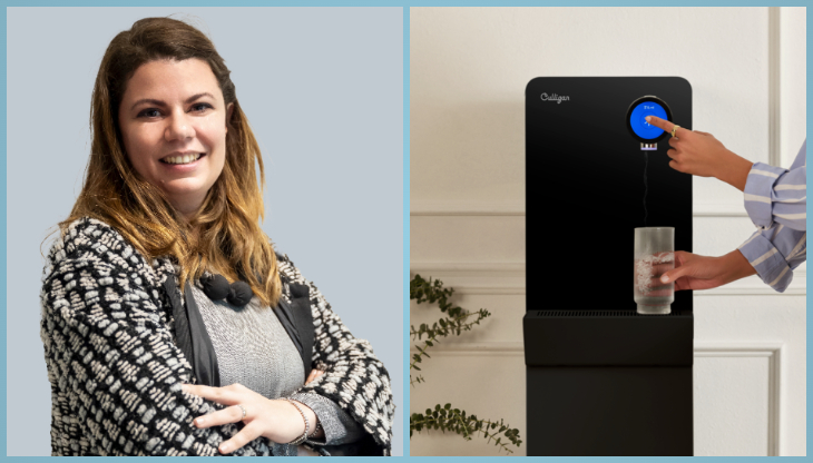 Francesca Biagini e, a destra, il nuovo Culligan Purity