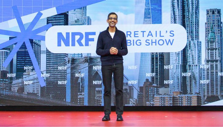 Sundar Pichai all’evento NRF 2026 a New York