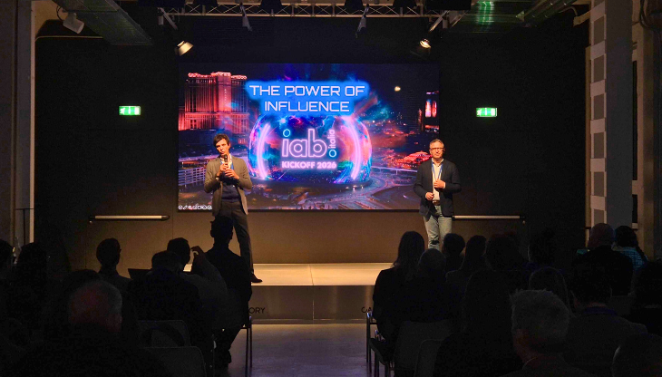 Carlo Noseda e Sergio Amati in un momento della presentazione del Piano Attività 2026 di IAB Italia