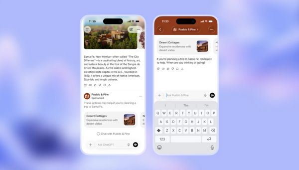 Nella foto: chatGPT, annunci di pubblicità su ChatGPT