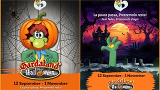 Due immagini della campagna Gardaland per Halloween