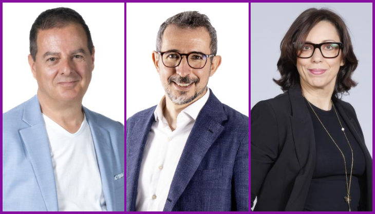 Iginio Straffi, Marco Azzani e Sara Buluggiu