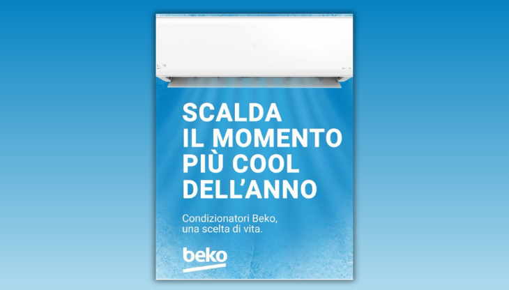 Un'immagine della nuova campagna Beko dedicata alla climatizzazione