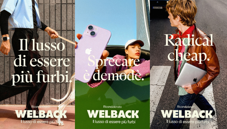 Alcuni soggetti della campagna di comunicazione di Welback