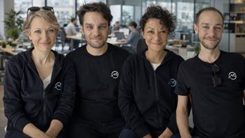 I co-founder di Myndo: Giulia Biesuz, Gabriele Biesuz, Giorgia Palazzo e Giacomo Macchiella