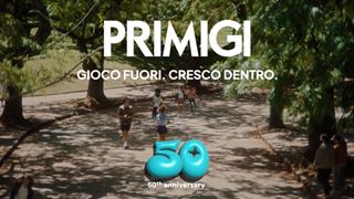 Un'immagine della nuova campagna Primigi "Gioco Fuori. Cresco Dentro."