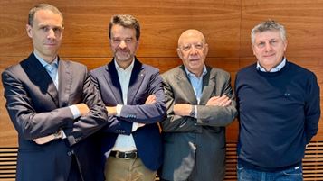 Da sinistra: Edoardo Vallardi, Davide Bartesaghi, Gianni Vallardi e Marco Arosio