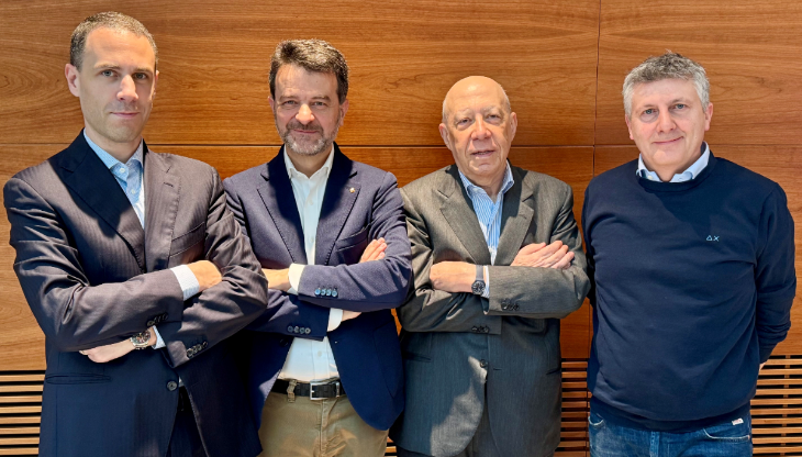 Da sinistra: Edoardo Vallardi, Davide Bartesaghi, Gianni Vallardi e Marco Arosio