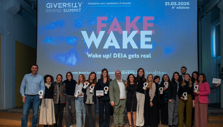 Un momento della premiazione ai Diversity Brand Awards 2026