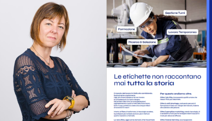 Elena Sensi e un'immagine della campagna
