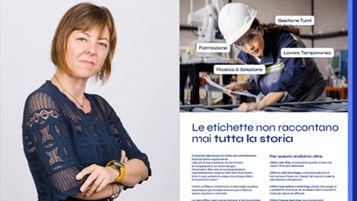 Elena Sensi e un'immagine della campagna