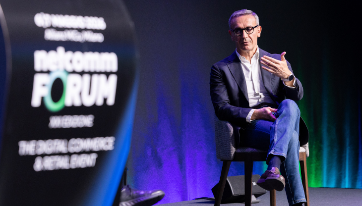 Luca Colombo, Country Director di Meta in Italia, sul palco di Netcomm Forum 2026
