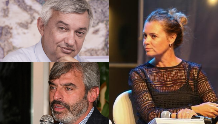 Ds sinistra in alto, in senso orario, Maurizio Molinari, Manila Alfano e Giacomo Bedeschi