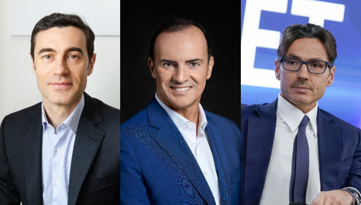 Marcello Dolores, Alessandro Araimo e Pier Silvio Berlusconi