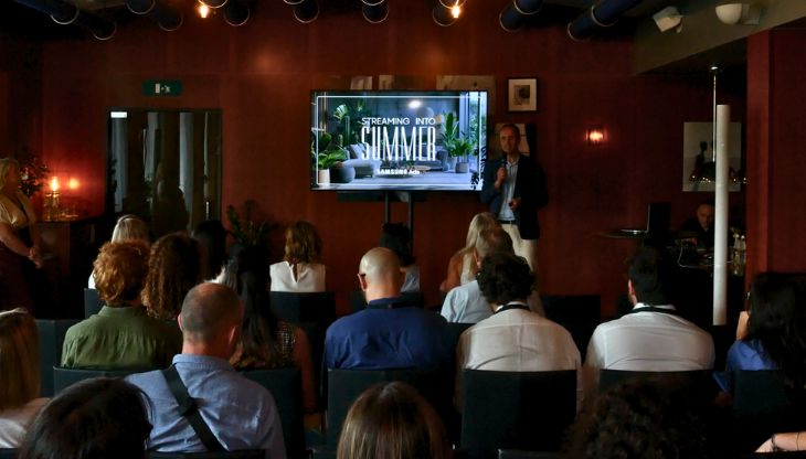 Un momento dell'evento organizzato da Samsung Ads a Milano