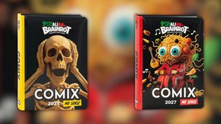 Due copertine della serie limitata dei nuovi diari Comix targati Skifidol Italian Brainrot 