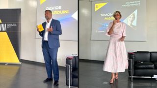 Davide Arduini e Simona Maggini in un momento dell'evento “Marketing Procurement" a Milano