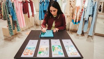 Nella foto: un momento dell'attivazione ideata da Yoonik per Weekend Max Mara