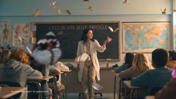 Un frame del nuovo spot Coop per la Scuola 2026