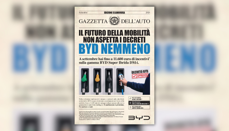 Un'immagine della nuova campagna di BYD