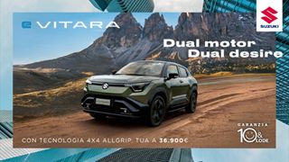 Un'immagine della campagna di lancio della nuova eVitara di Suzuki
