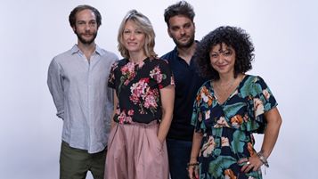 Team e Co Founder Myndo - (da sinistra) Giacomo Macchiella, Giulia Biesuz, Gabriele Biesuz, Giorgia Palazzo