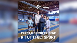 Un'immagine della campagna dedicata a Tutti in Campo con Gianmarco Tamberi e Riccardo Maino